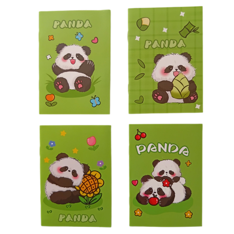 دفترچه یادداشت 32 برگ هانگسو مدل Happy Panda بسته 4 عددی