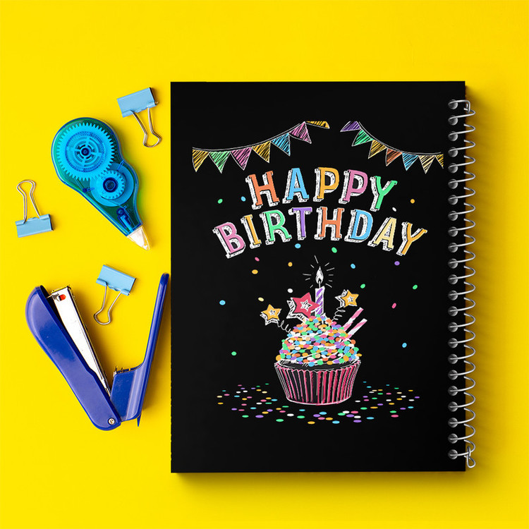 دفتر مشق 50 برگ خندالو طرح Happy Birthday کد F5184