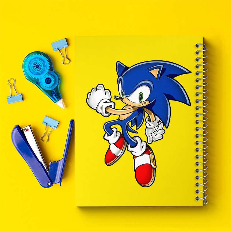 دفتر مشق 50 برگ خندالو طرح سونیک (Sonic) کد F1848