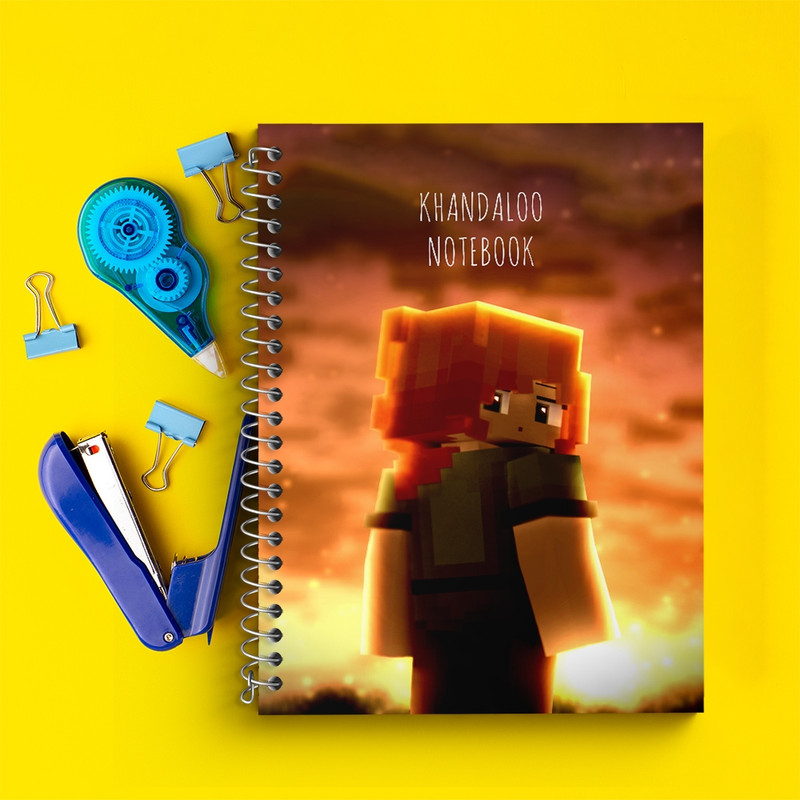 دفتر لغت 50 برگ خندالو طرح بازی ماینکرافت (Minecraft) کد N8749