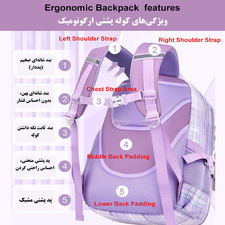 کوله پشتی مدرسه تونگدا مدل T2858