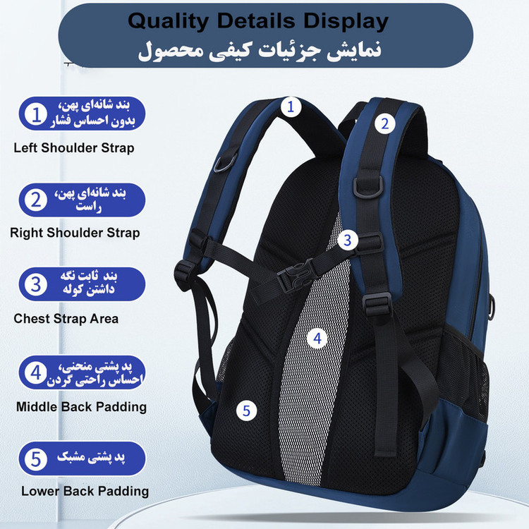 کوله پشتی مدرسه ژیما کد 5421