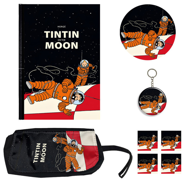 ست لوازم التحریر طرح تنتن مدل Tintin کد 02 بسته 8 عددی