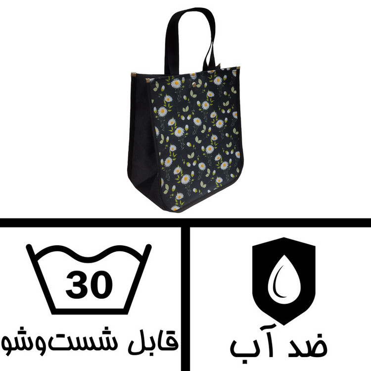 ساک دستی مدل دکمهای طرح بابونه