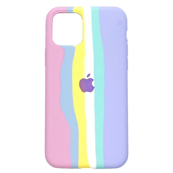کاور طرح سیلیکونی مدل رنگین کمان مناسب برای گوشی موبایل آیفون IPHONE 11promax