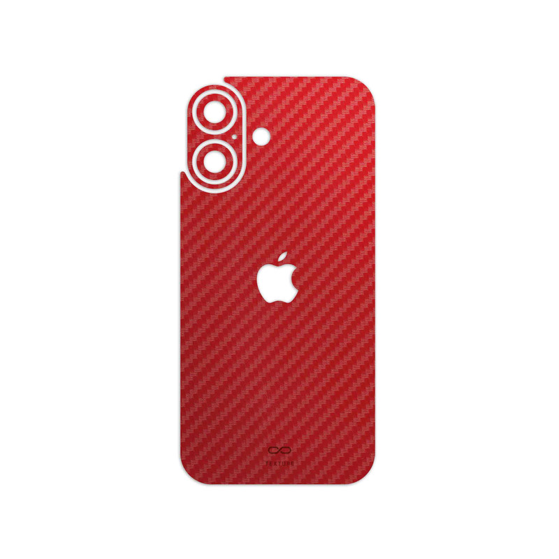برچسب پوششی ماهوت مدل Red-Fiber مناسب برای گوشی موبایل اپل iPhone 16