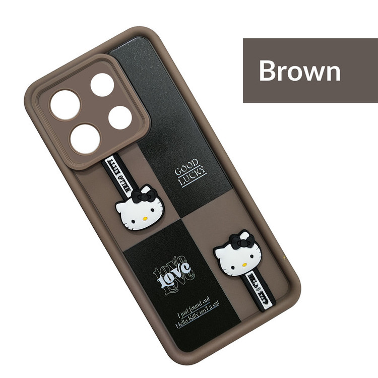 کاور موفی مدل Silicone Puffer Hello Kitty Strap مناسب برای گوشی موبایل شیائومی Note 13 Pro 4G / Poco M6 Pro 4G به همراه بند