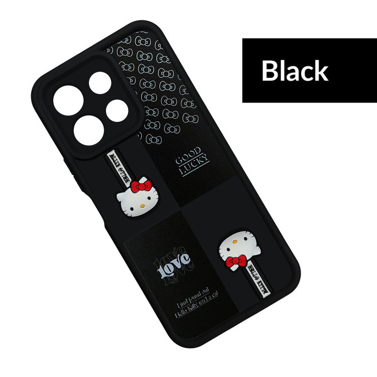 کاور موفی مدل Silicone Puffer Hello Kitty Strap مناسب برای گوشی موبایل شیائومی Note 13 Pro 4G / Poco M6 Pro 4G به همراه بند