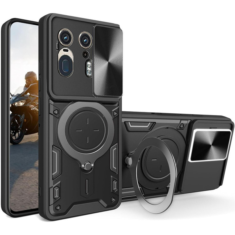 کاور اسپارتان مدل Magnet Ring Strap مناسب برای گوشی موبایل موتورولا Edge 50 Ultra به همراه بند آویز
