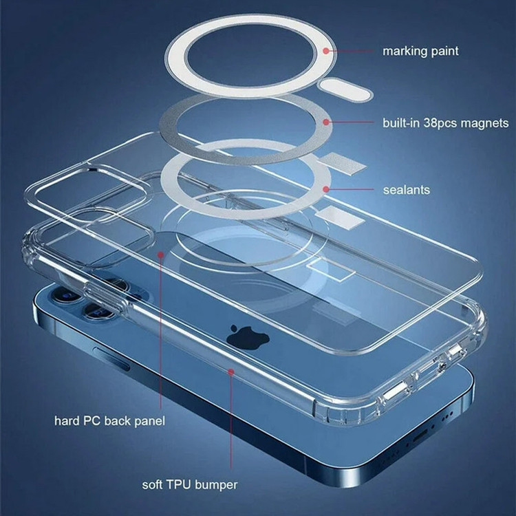 کاور بلو قاب مدل مگ سیف کد 01 مناسب برای گوشی موبایل اپل iPhone 15