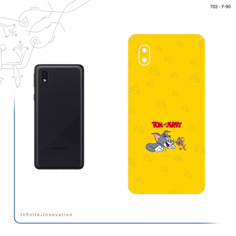برچسب پوششی ماهوت مدل Tom and Jerry مناسب برای گوشی موبایل سامسونگ Galaxy A01 Core