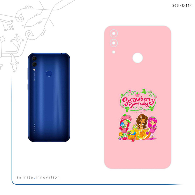 برچسب پوششی ماهوت مدل Strawberry Shortcake مناسب برای گوشی موبایل آنر 8C