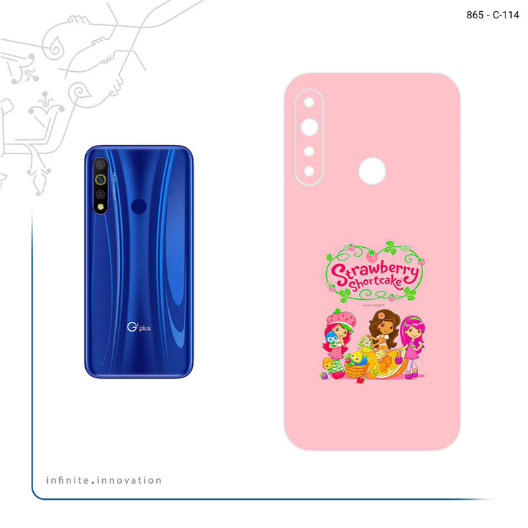 برچسب پوششی ماهوت مدل Strawberry Shortcake مناسب برای گوشی موبایل جی پلاس P10