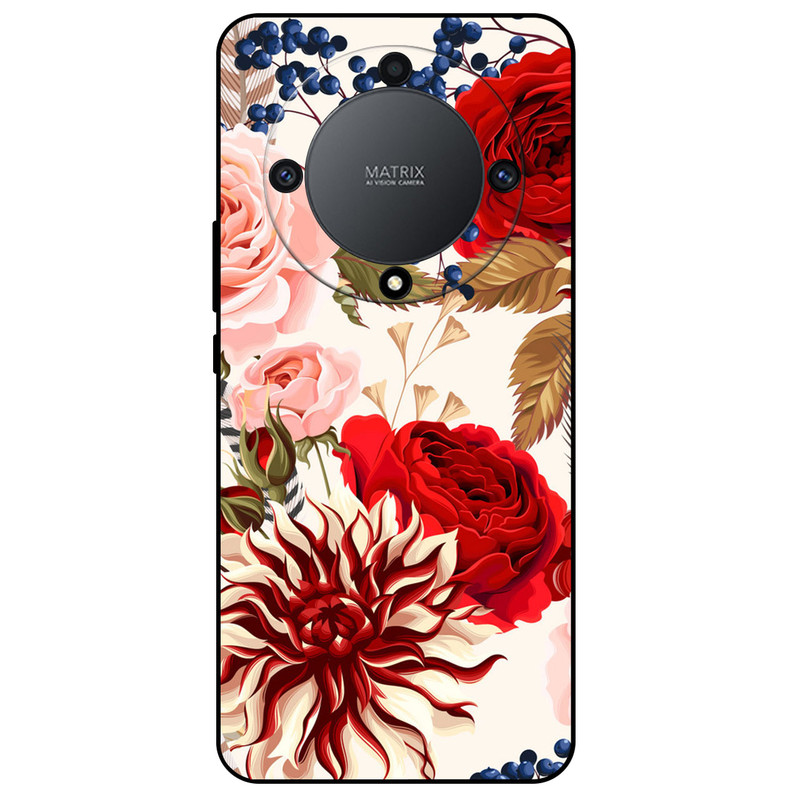 کاور مگافون طرح گل مدل 7350 مناسب برای گوشی موبایل آنر Magic 5 Lite
