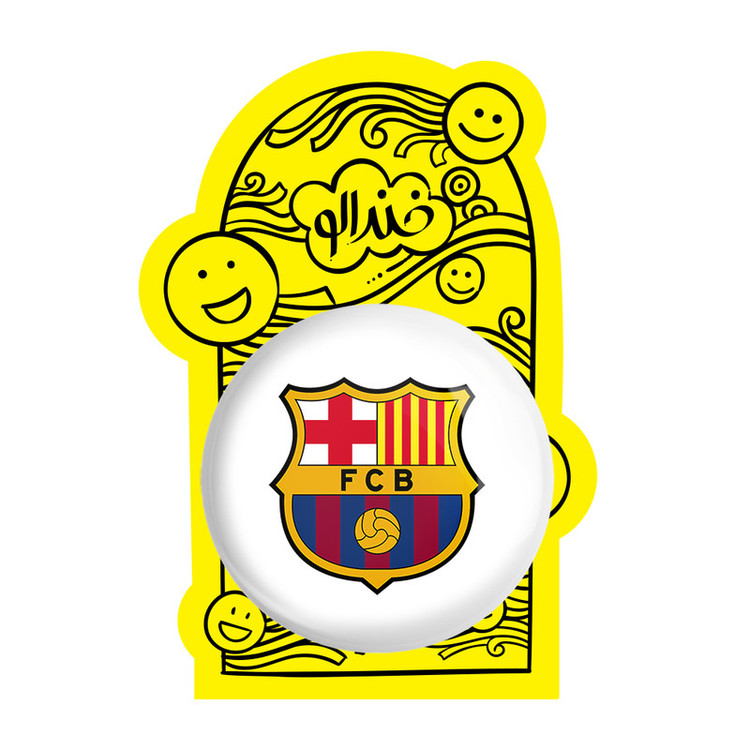 آینه جیبی خندالو مدل باشگاه بارسلونا FC Barcelona کد 2094