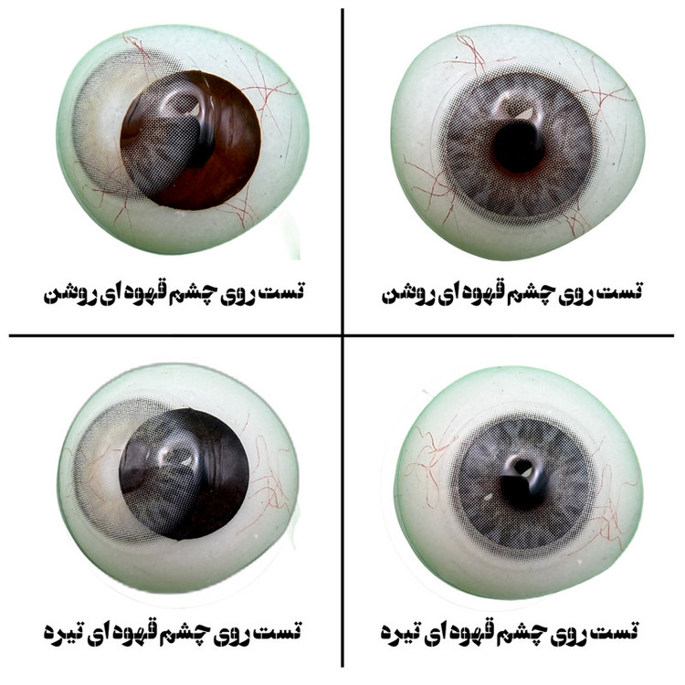 لنز چشم رز مدل ALIS رنگ طوسی با ته مایه عسلی با دور ظریف