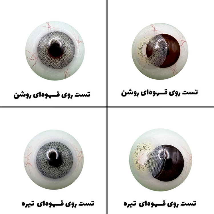 لنز چشم بیوتی مدل 15 کد ACQA310 رنگ سبزعسلی بدون دور