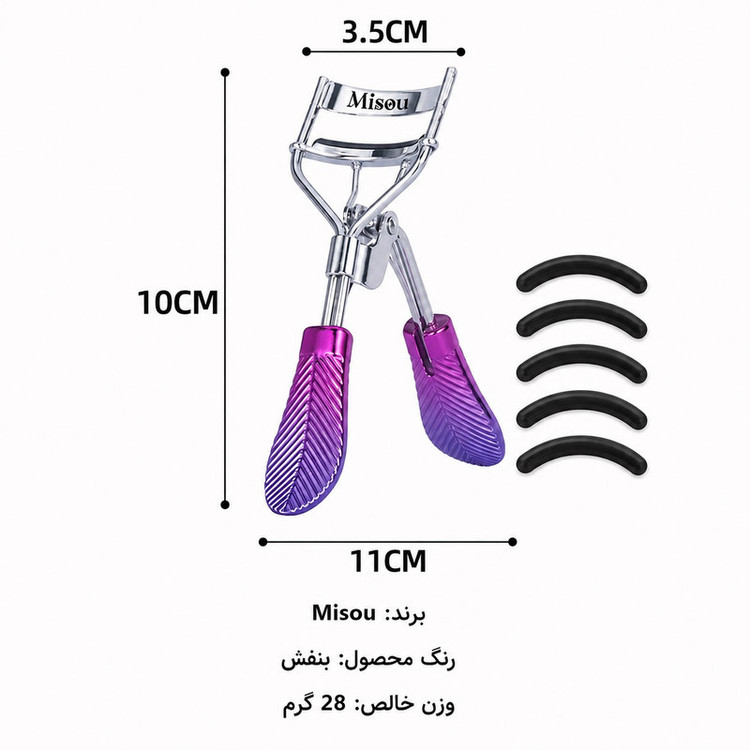 فرمژه میسو مدل MI-015 به همرا پد یدک بسته 6 عددی