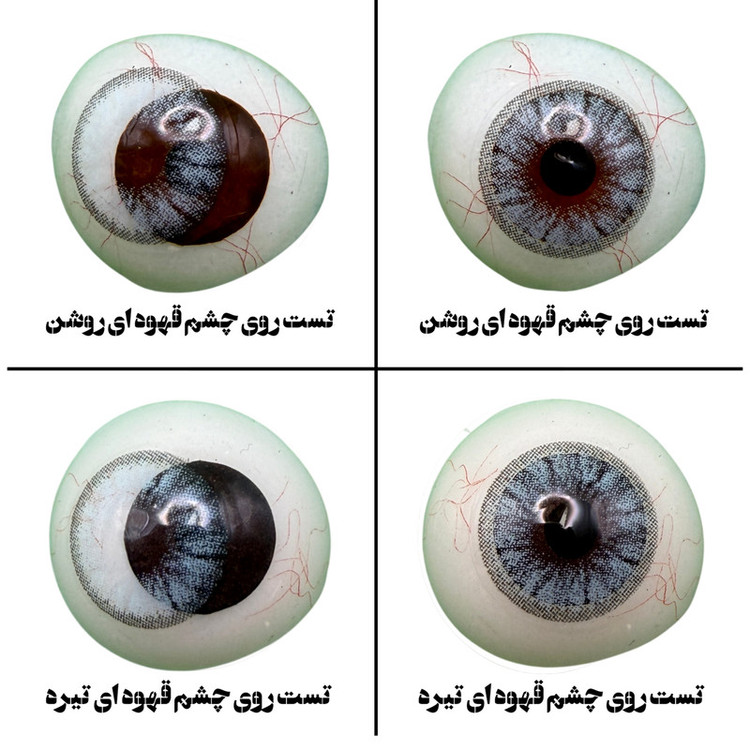 لنز چشم بیوتی کاسمتیک کانتکت لنز تیدا مدل 28 کد NOB250 رنگ آبی طوسی دوردار