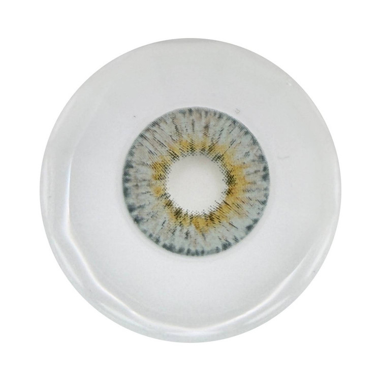 لنز چشم رویال ویژن مدل LUXURY GRAY کد 32 رنگ طوسی آبی مرکز عسلی دور دار