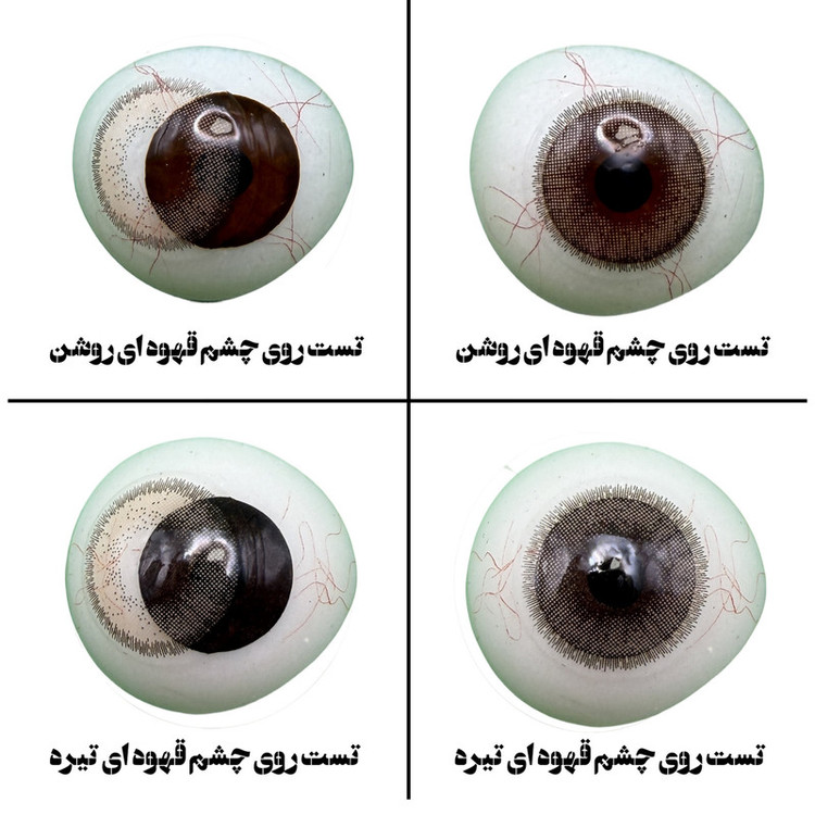 لنز چشم بیوتی مدل 22 کد AJA220 رنگ قهوه ای طبیعی دوردار
