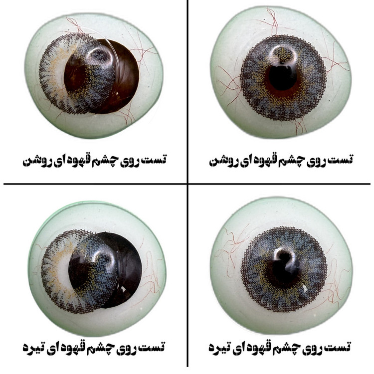 لنز چشم بیوتی کاسمتیک کانتکت لنز تیدا مدل 13 کد EPC310 رنگ طوسی آبی مرکز عسلی دوردار