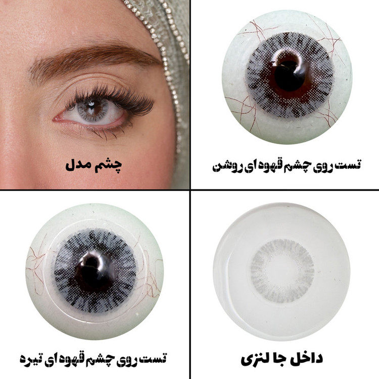 لنز چشم هرا مدل 03 سالانه کد HC110 رنگ طوسی روشن بدون دور