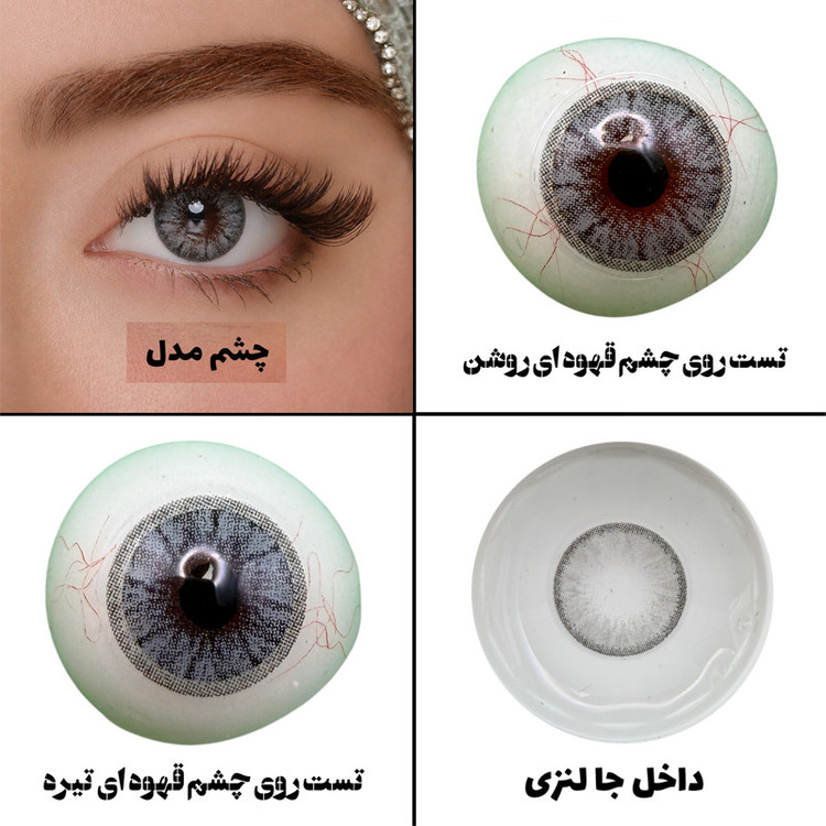 لنز چشم بیوتی مدل 06 کد NOB210 رنگ طوسی دوردار