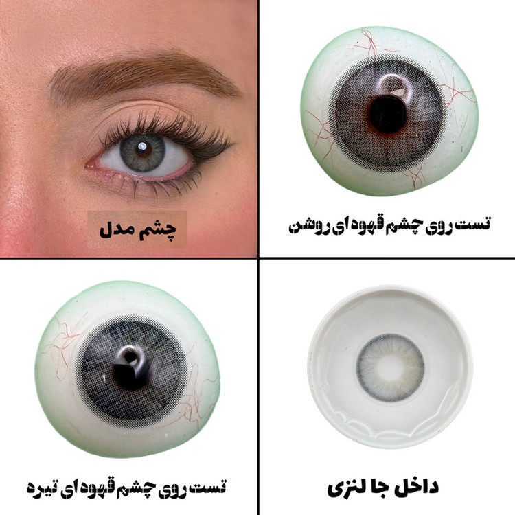 لنز چشم رز مدل CLARA رنگ طوسی دوردار