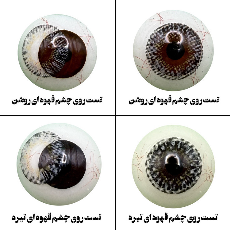 لنز چشم هرا مدل 10 فصلی کد HJ310 رنگ طوسی آبی مرکز عسلی دور دار