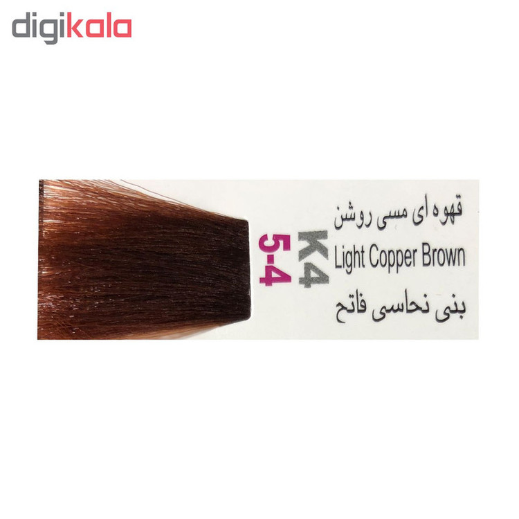 رنگ مو پادینا شماره K4-5-4 حجم 100 میلی لیتر رنگ قهوه ای مسی روشن