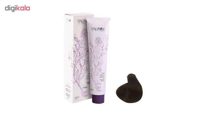 رنگ مو ایتالی رژ شماره 6.3 حجم 120 میلی لیتر رنگ قهوه ای طلایی تیره