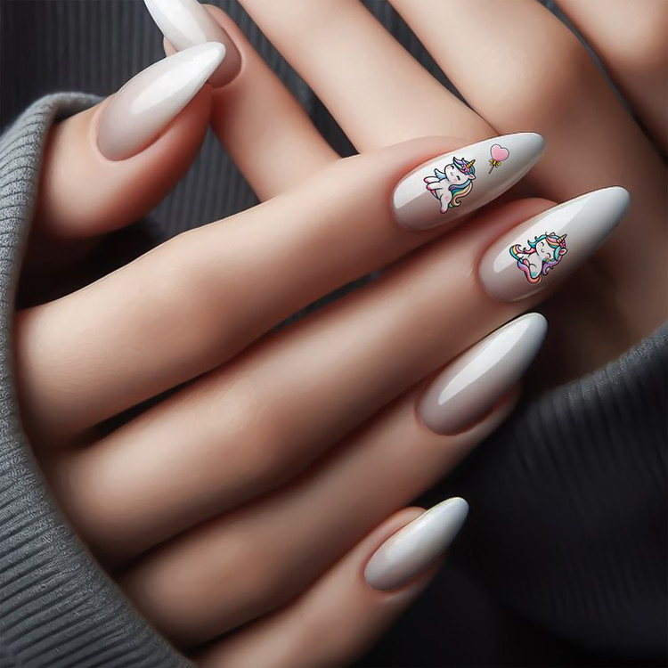 برچسب لنز ناخن مدل تک شاخ کد N105 مجموعه 2 عددی