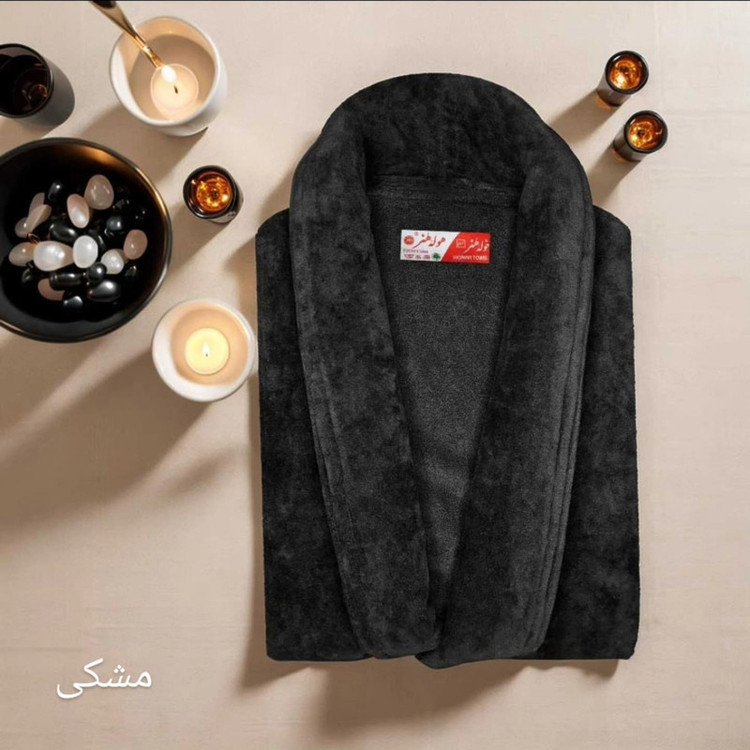 حوله پالتویی حوله هنر مدل تن پوش طرح ساده کد 02 سایز 125