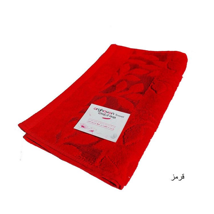 حوله دستی ارغوان مدل یاپراق سایز 80x40 سانتی متر