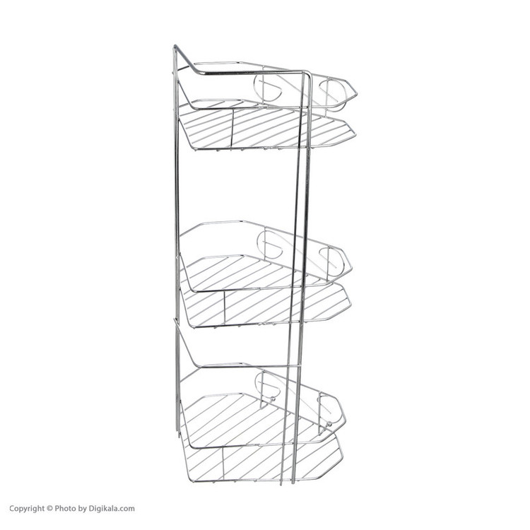 قفسه حمام شکیبا مدل H Corner Chrome 3