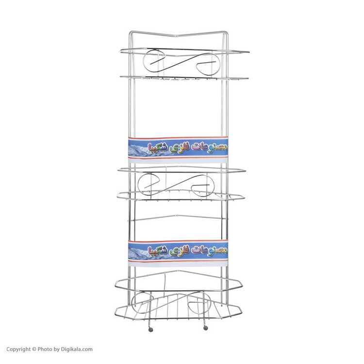 قفسه حمام شکیبا مدل H Corner Chrome 3