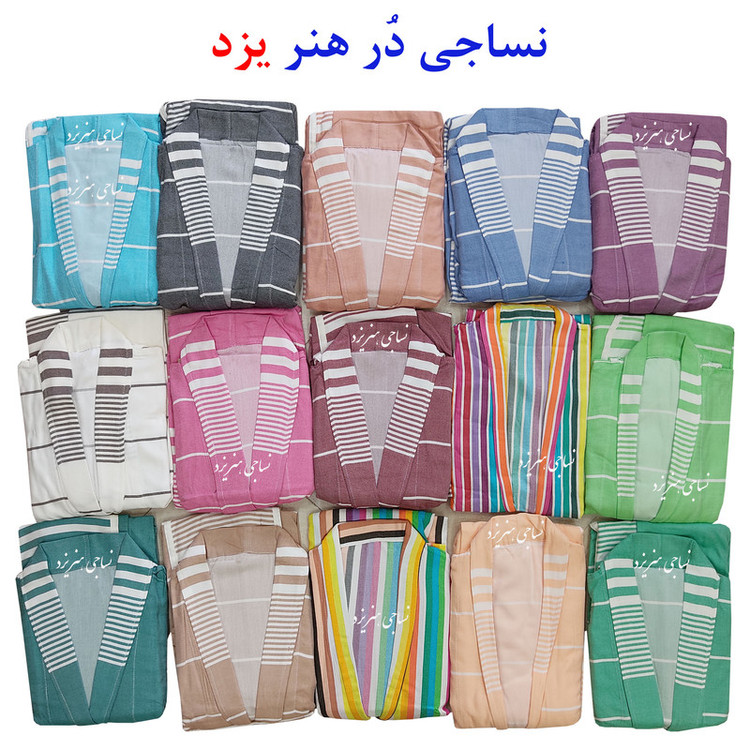 حوله پالتویی نساجی هنر یزد مدل خطی رهام سایز 115