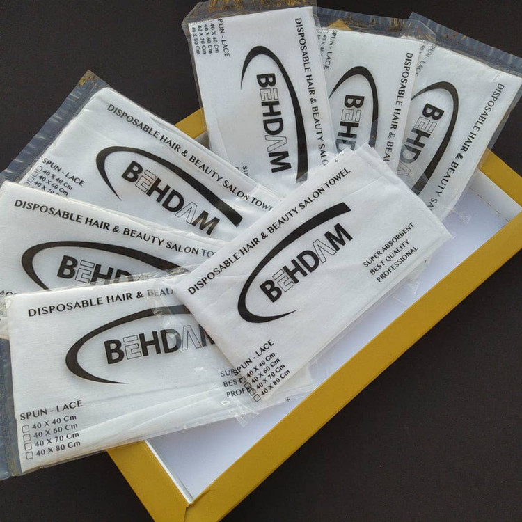 حوله یکبار مصرف بهدم مدل 40 سایز 40x80 سانتی متر بسته 24عددی