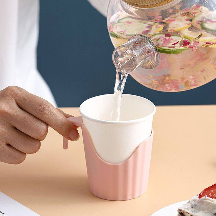 استند لیوان یکبار مصرف مدل بهار بسته ۶ عددی