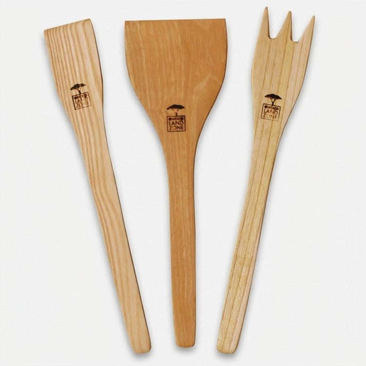 سرویس کفگیر و ملاقه 3 پارچه مدل wood