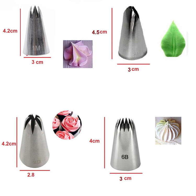 ماسوره شیرینی پزی مدل Common مجموعه 4 عددی