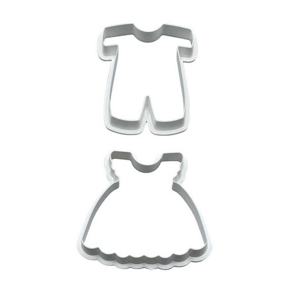 قالب شیرینی به گز مدل لباس نوزاد مجموعه 2 عددی