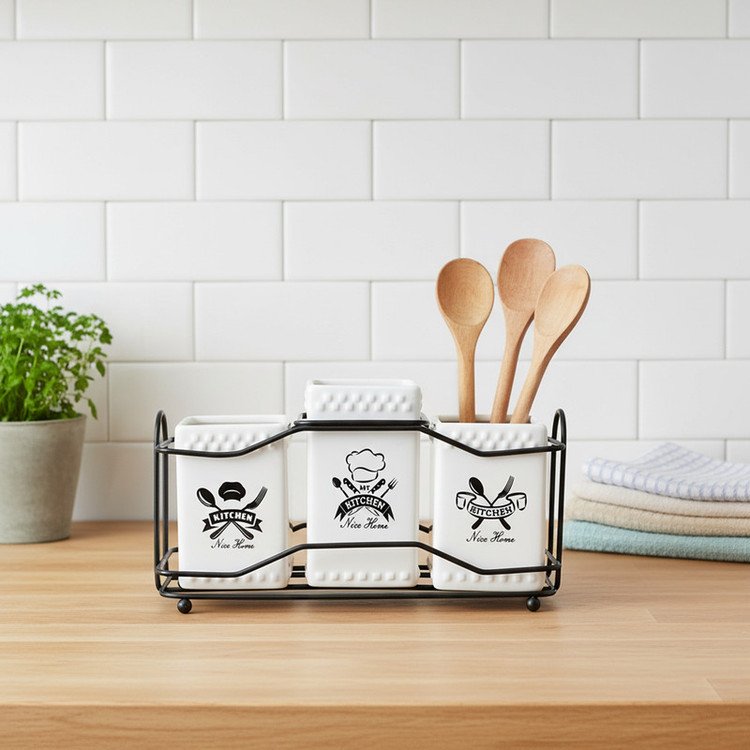 جاقاشقی سرامیکی مدل Kitchen مجموعه 3 عددی