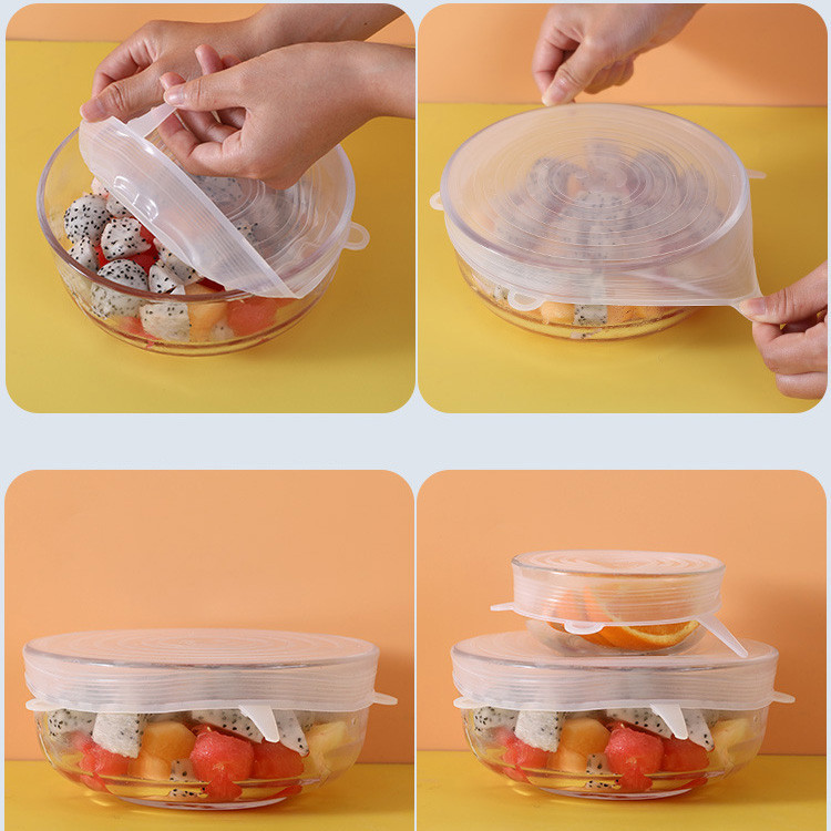 درپوش ظرف مدل fresh مجموعه 6 عددی