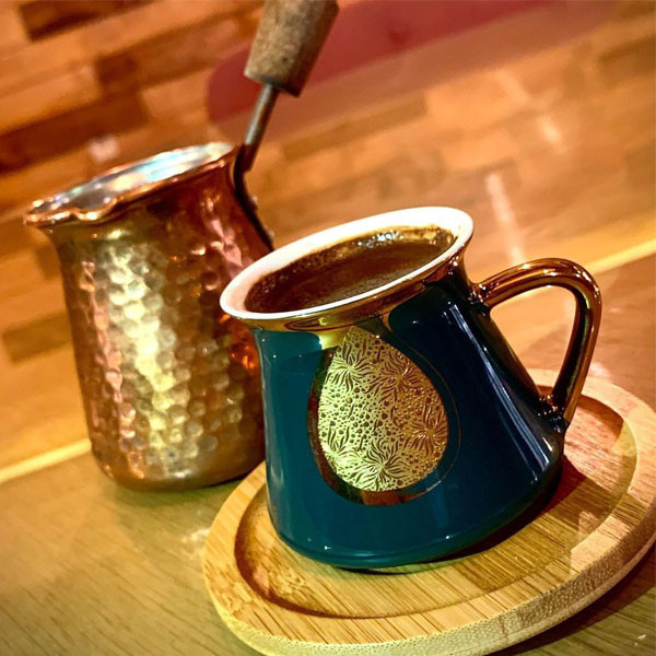 قهوه جوش مسی مدل دسته چوبی کد ZH217.1