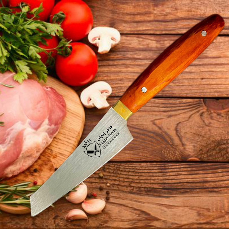 چاقوی آشپزخانه فاخرزنجان مدل دم دستی ژاپنی