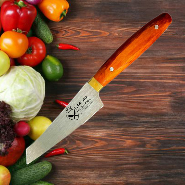 چاقوی آشپزخانه فاخرزنجان مدل دم دستی ژاپنی