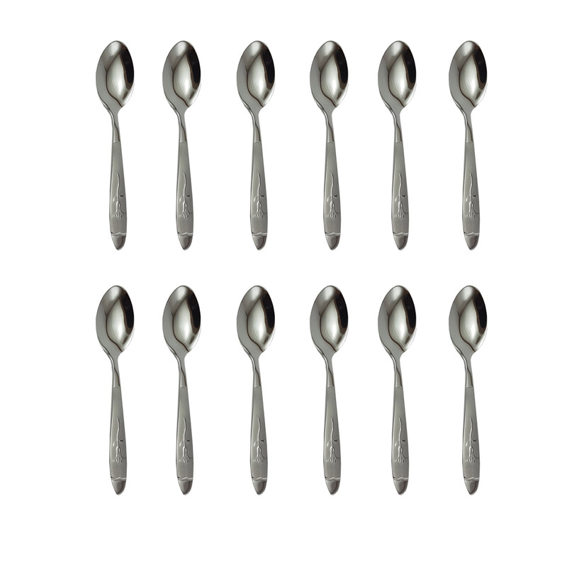 قاشق چای خوری مدل میخک بسته 12 عددی