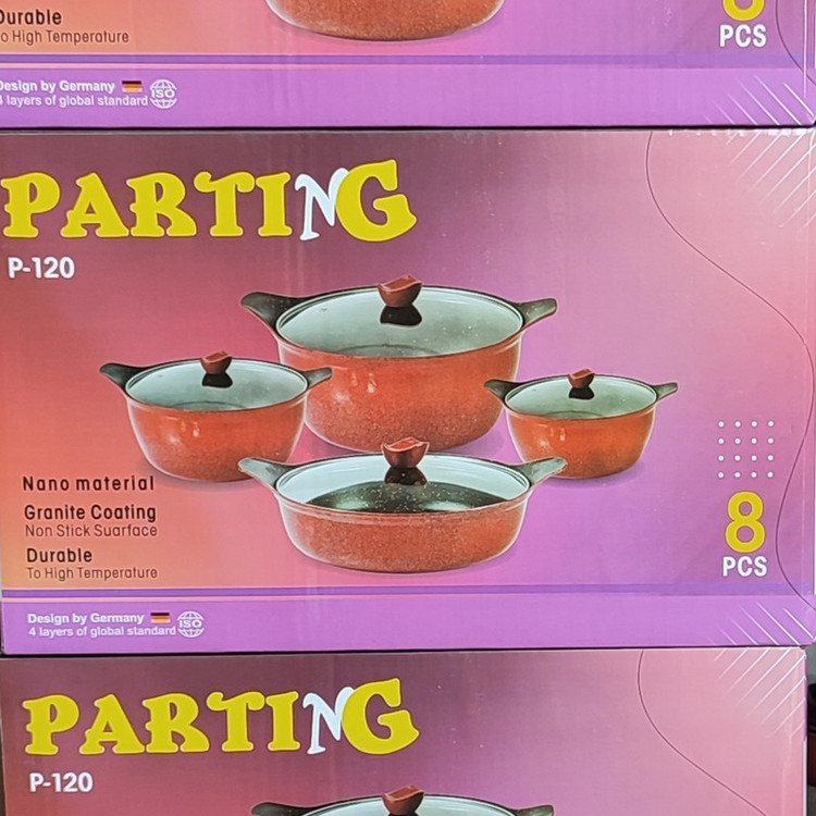 سرویس قابلمه گرانیتی 8 پارچه پارتینگ مدل p120
